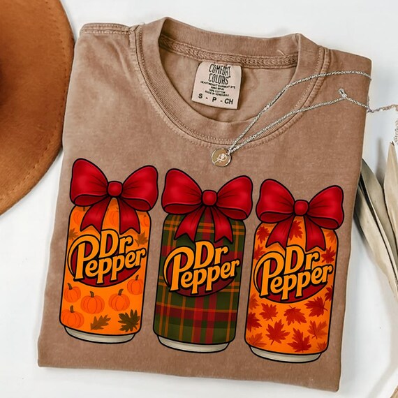 Retro Dr Pepper Fall Spooky Png, Coquette Fall Dr Pepper Tshirt Png, Dr Pepper Lover Fall Sublimation Tshirt Png, Spooky Tshirt Png