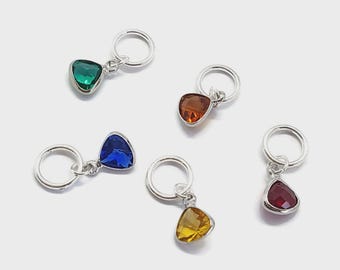 Stained glass knitting stitch markers - ideal gift for knitters