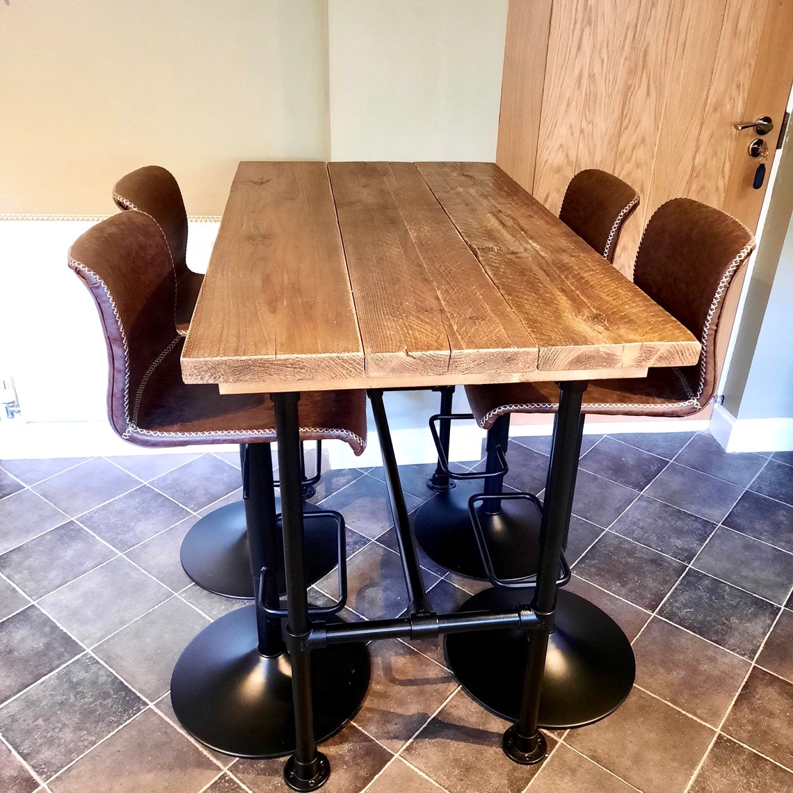 3 Planks Bar Dining Table High Breakfast Table Black Etsy UK