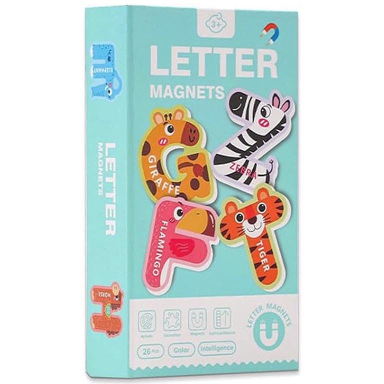 Lettres magnétiques, mignons aimants alphabet animal ABC pour réfrigérateur Ensemble coloré de jouets animaux en majuscules Éducatifs jeux d'orthographe et d'apprentissage pour enfants, tout-petits de