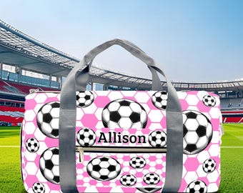 Personalized Soccer Duffel Bag: Water-Resistant Gym Travel Bag