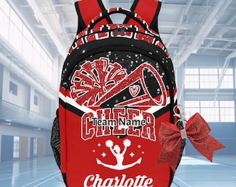 Benutzerdefinierter Jubelrucksack - Personalisierte Cheerleader-Name Jubel-Team-Cheerkunstschultasche
