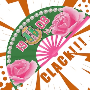 Custom AKA Text Clack Fan: Personalized Dancing Fan