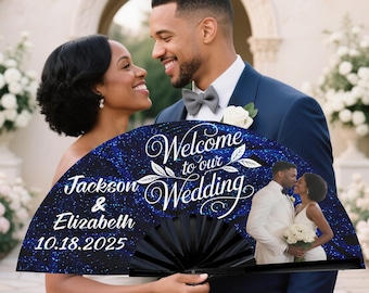 Custom Clack Fan: Personalized Photo Gift for Wedding, Rave, Concert