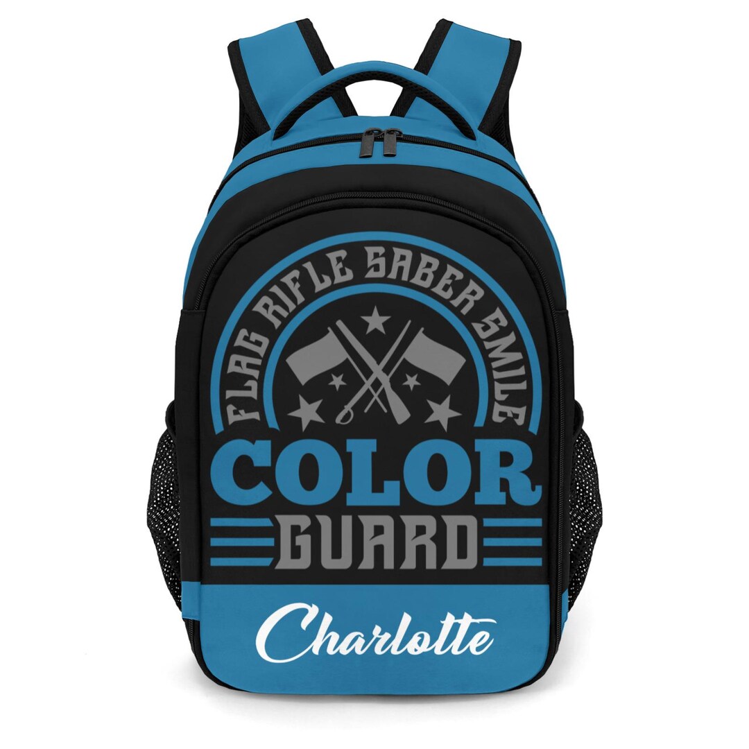 Custom Color Guard Backpack- Personalized Flag Bearer Name School Bag ...