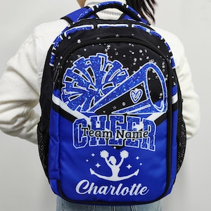 Personalized Cheer Backpack- Custom Name Cheer Team Cheerleader School Bag
