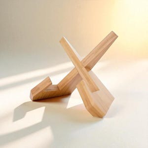 Wooden Foldable Book Stand for Kitchen Desk Cookbook Tablet & Record Display Holder