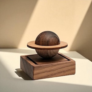 Wooden Essential Oil Diffuser Wooden Jupiter Shape Diffuser Decorative Air Freshener  Home Accessory Air Freshener Aromatherapy