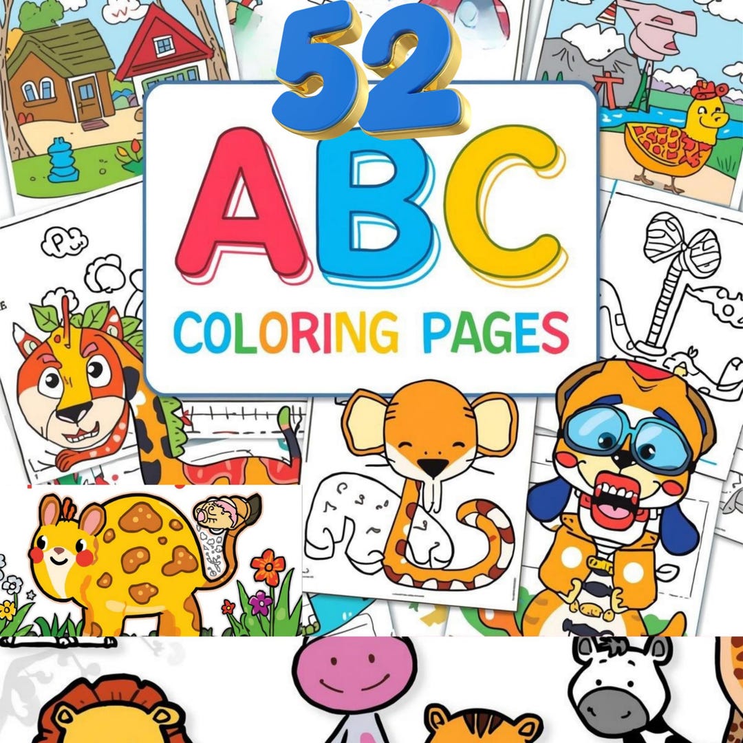 ABC Coloring Pages A to Z | Toddler Alphabet Activity, Preschool ...
