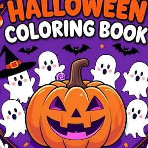 Spooky Halloween Coloring Book: Printable Activity Pages for Kids & Adults (Digital Download)