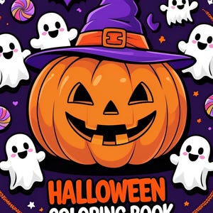 Spooky Halloween Coloring Book: Fun Printable Pages for Kids & Adults (Digital Download)