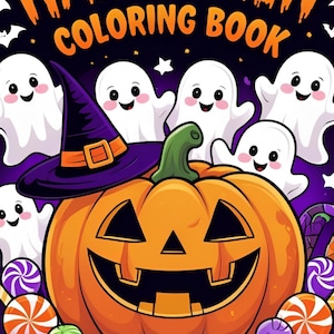Halloween Coloring Book: 21 Spooky Printable Pages (Digital Download)