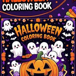 Halloween Coloring Book: Spooky Fun for Kids & Adults (Digital Download)