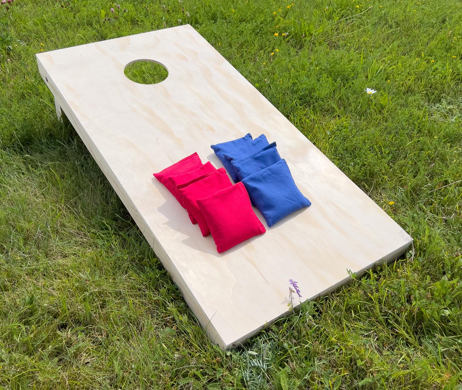 Skip's Garage Ensemble De Jeu De Cornhole En Bois Massif 2 Pi X 3 Pi Avec Etui De Transport Isjw4793