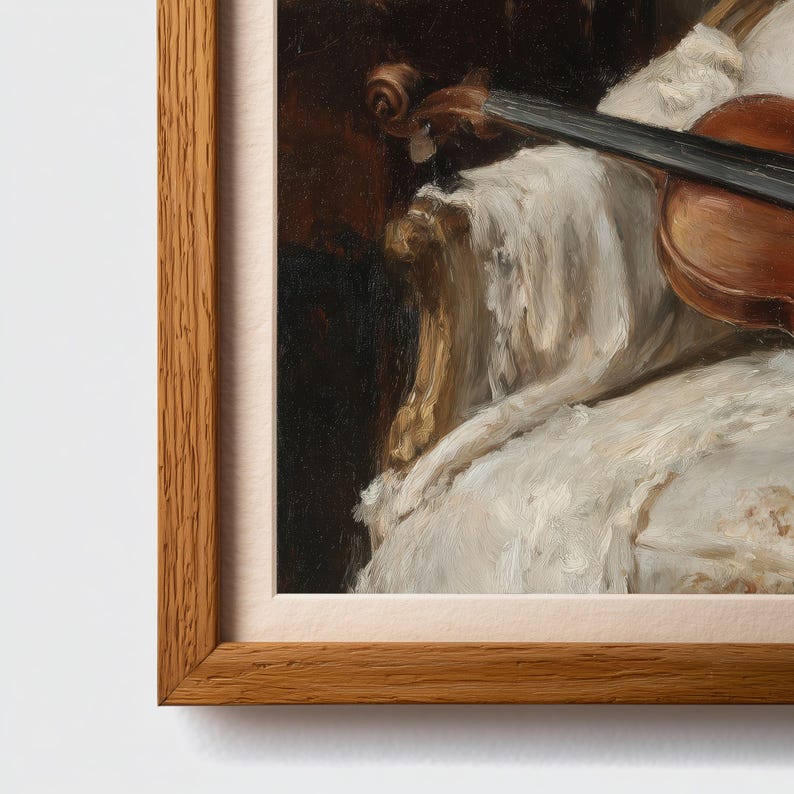 Vintage Violin Still Life Art Print: Elegant Music Room Decor (digital ...