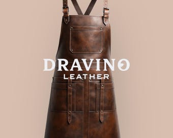 Custom Engraved Leather Work Apron for Welding, Blacksmiths & Metalworking | Durable Artisan Gear.