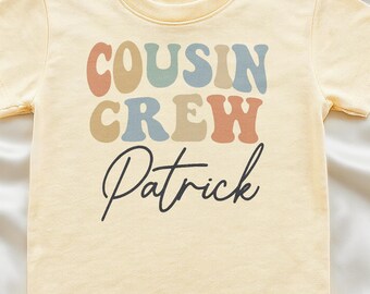 CUSTOM Cousin Crew Name Shirt, personalisiertes Familientreffen T-Shirt, passende Cousins Top, lustiges Geschenk für Kinder und Erwachsene