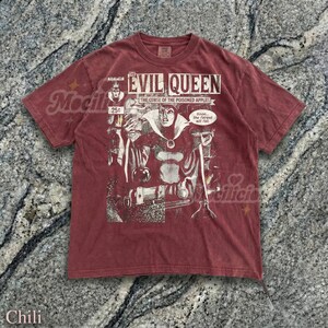 The Evil Queen Vintage 90s Graphic Style Comfort Colors® Tshirt, Curse of the Poisoned Apple D1sney Villain Retro Goth Streetwear Gift image 3