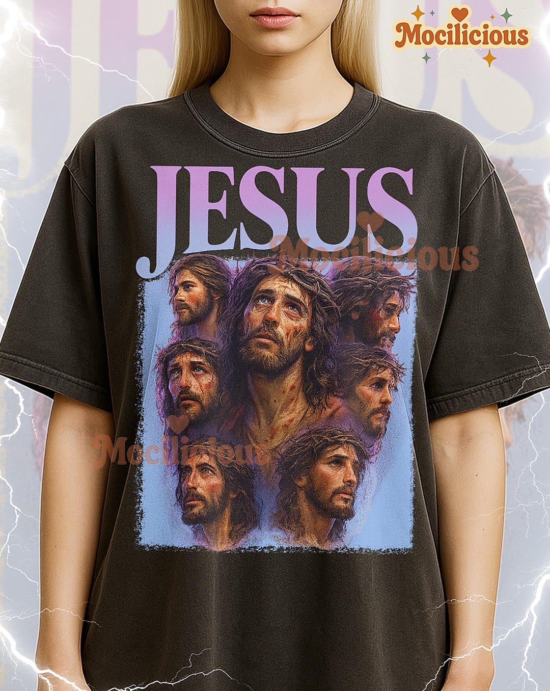 Jesus Crown of Thorns Bootleg Shirt, Vintage Faith Christian Savior Art ...
