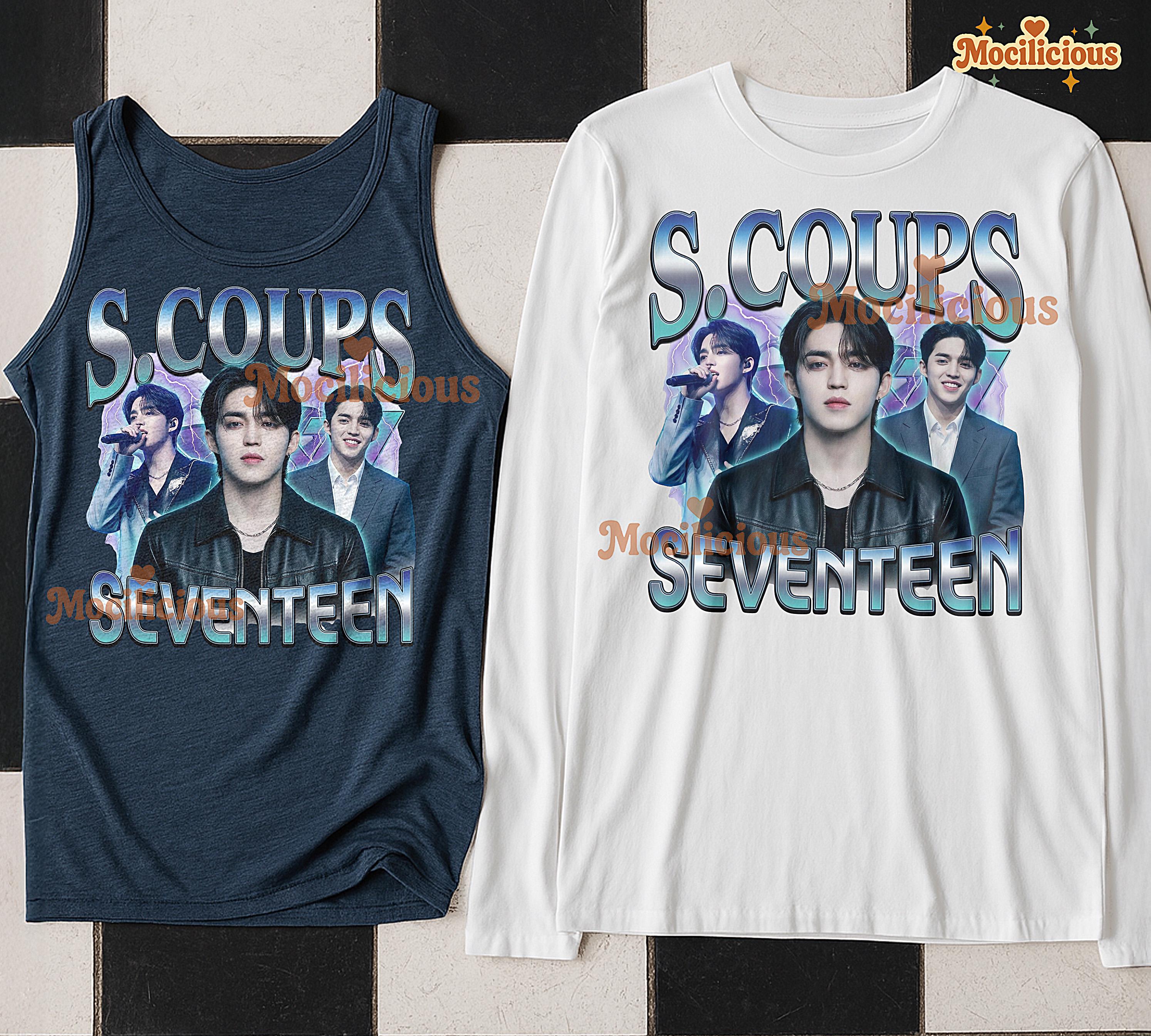 Scoups Shirt, 90s Vintage Retro Bootleg S.coups SEVENTEEN T-shirt