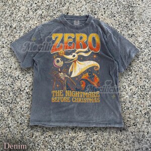 Vintage Zero Ghost Dog 90s Graphic Comfort Colors® Tshirt, The Nightmare Before Christmas Retro Jack Skellington, Spooky D1sney Gift image 2