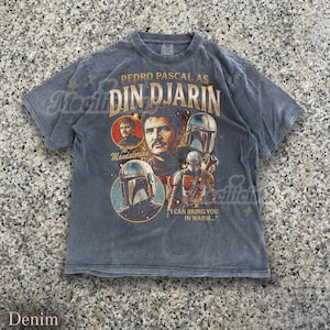 Pedro Pascal As Din Djarin Vintage 90s Graphic Tshirt, The Mandalorian Retro Bootleg Tee, I Can Bring You In Warm, Mando Fan Gift image 4