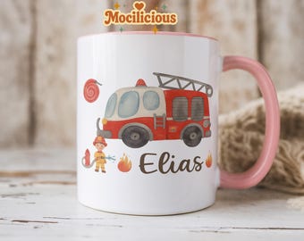 Ambulance Kids Lover Custom Name Coffee Mug: Personalized Ambulance Mug, Custom Name Kids Coffee Cup, Paramedic Mug, Emergency Vehicle Mug