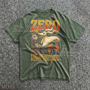 Vintage Zero Ghost Dog 90s Graphic Comfort Colors® Tshirt, The Nightmare Before Christmas Retro Jack Skellington, Spooky D1sney Gift image 7