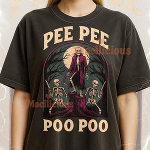 Pee Pee Poo Poo Skeleton Bootleg Shirt, Vintage Grim Reaper Dark Humor Tee, 90s Throwback, Pee Pee Poo Poo Skeleton Sweater