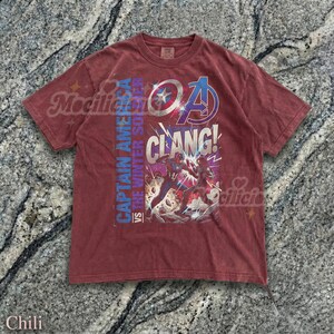 Vintage Captain America vs The Winter Soldier 90s Graphic, Retro M4rvel Comic Style Tee, Grunge Streetwear, Clang Action Hero Gift image 3
