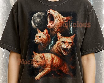 Chaos Lightning Cats Bootleg Shirt, Vintage Feline Storm Tee, 90s Throwback, Chaos Lightning Cats Sweater