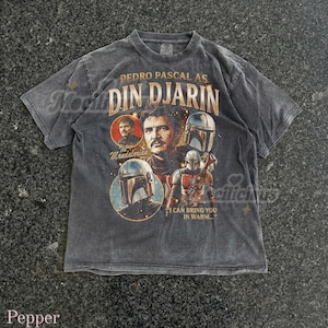 Pedro Pascal As Din Djarin Vintage 90s Graphic Tshirt, The Mandalorian Retro Bootleg Tee, I Can Bring You In Warm, Mando Fan Gift image 1