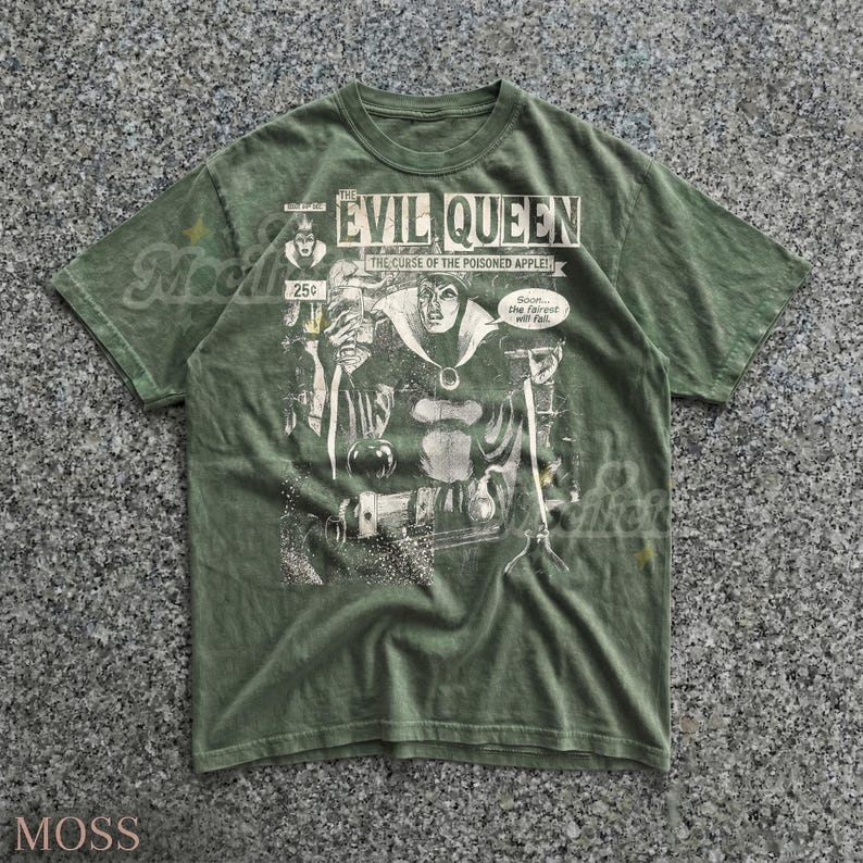 The Evil Queen Vintage 90s Graphic Style Comfort Colors® Tshirt, Curse of the Poisoned Apple D1sney Villain Retro Goth Streetwear Gift image 7