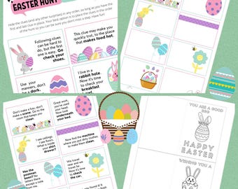 Easter Egg Hunt & Colour In Easter Cards