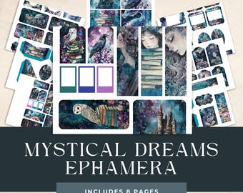Mystical Dreams Ephemera - 8 Add-On Pages.