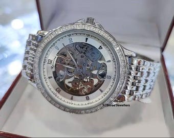 7インチ、ヴィンテージ925スターリングシルバーケースバンドクォーツ