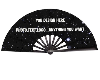Personalized Folding Clack Fan, Custom Hand Fan, Party Favor, Birthday Gift, Festival & Event Accessory Décor