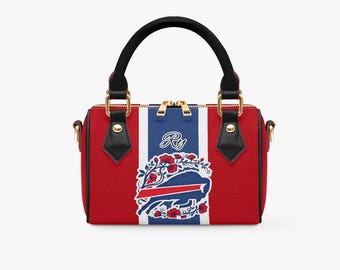 Buffalo Bills Floral Crossbody Bag, Red Blue NFL Game Day Purse