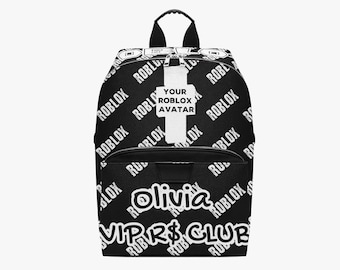 Zaino Roblox in pelle PU, borsa da gamer personalizzata con nome, zaino scolastico personalizzato per bambini, regalo per avatar Roblox, zaino da gaming per ragazzi e ragazze