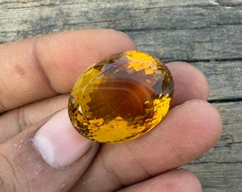 Genuine Natural Honey Quartz,Faceted Loose Gemstone,Nice Honey Quartz, Oval Shape,Hand Made For Jewelry Making,