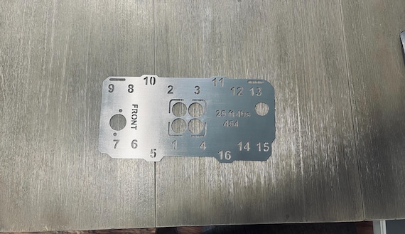 Intake manifold diagram, big block Chevy 454, metal wall art