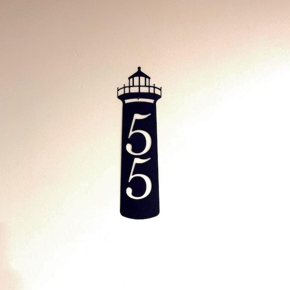house number light house, personalized