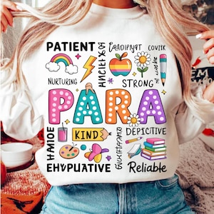 Para Appreciation PNG, Back To School Png, Paraprofessional Sublimation Png, First Day of School Png, Teacher Gift, Kindergarten Teacher Png