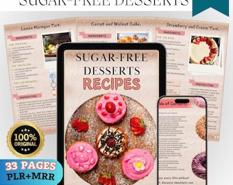 33+ pages Sugar-free dessert digital recipes book plr&mmr