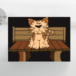 carte de chat mignonne, cartes de voeux d’animal familier, du chat, perte d’animal familier, cartes blanches de voeux, cartes folles de dame de chat, cartes d’anniversaire, juste parce que les cartes