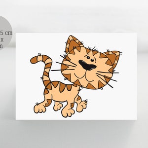 Carte de voeux gaie de chat, n’importe quelle carte occasionnelle, cartes de chat, cartes mignonnes, n’importe quelle carte d’occasion, chat de dessin animé, chats mignons, salutations folles de dame de chat