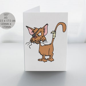 Carte de voeux de chat, chat viril, carte d’anniversaire de chat, carte blanche de voeux de chat, carte d’anniversaire de vieil homme, cartes pour lui, cartes pour des amoureux d’animal familier, chat