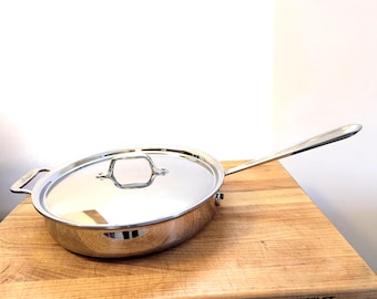 All-Clad 3 Quart Stainless Steel Sauté Pan with Lid: USA Cookware