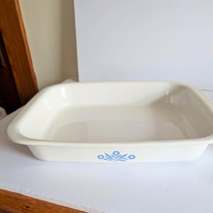 Vintage Corning Ware Blue Cornflower Roaster: A-76 Pyroceram Baking Pan