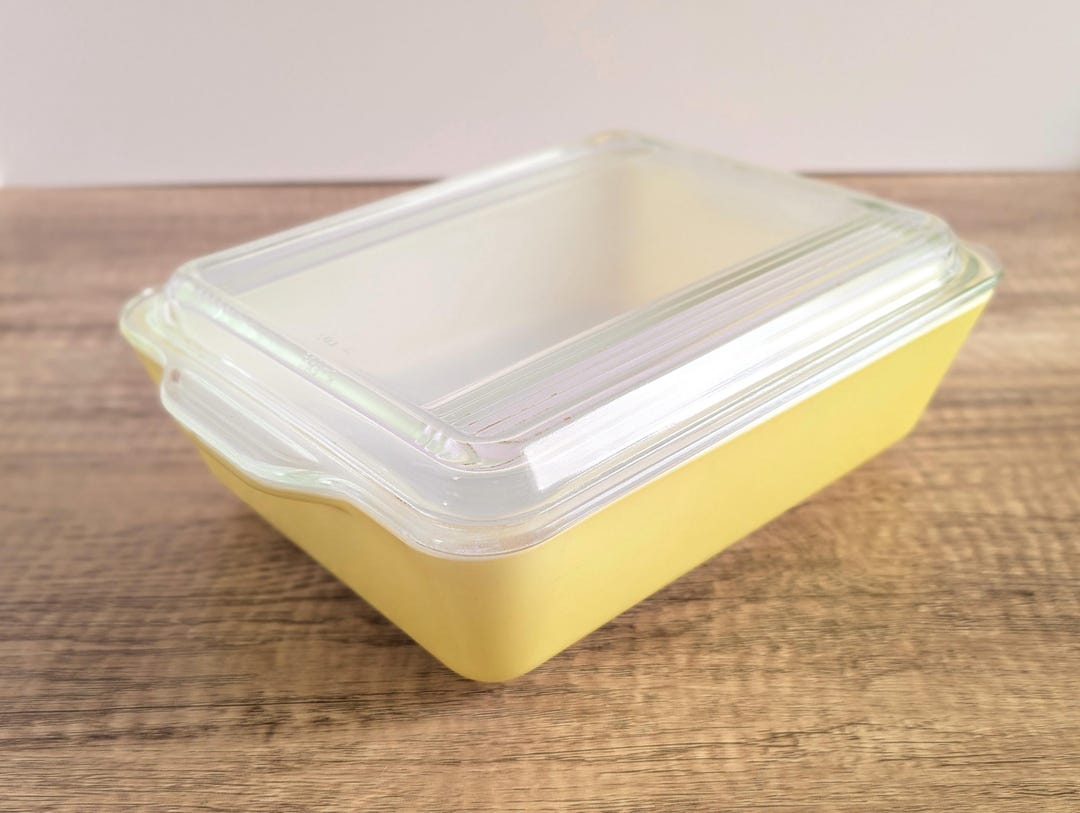 Vintage Pyrex 503 Yellow Refrigerator Dish With Lid, 1.5 Qt Early Pyrex ...
